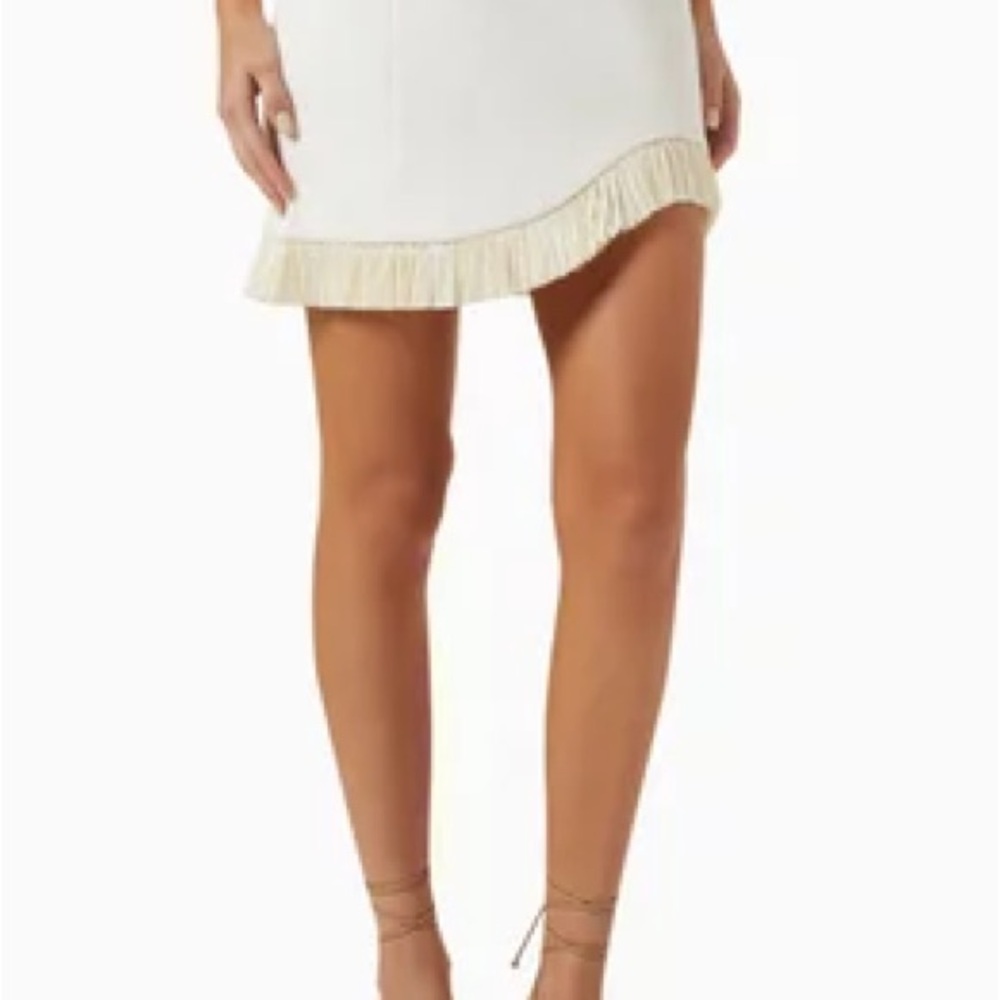 CLEA
Bowie Raffia Mini Skirt in Cotton-blend